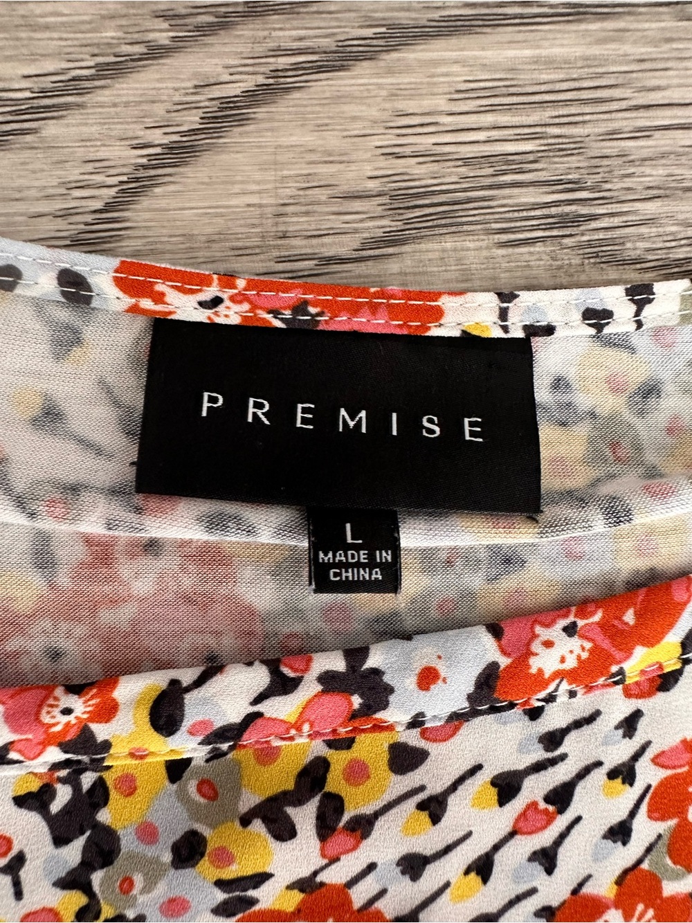 Premise Floral Scoop Neck Blouse in Orange and Yellow